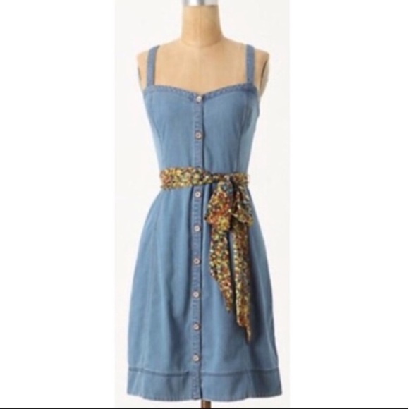 Anthropologie Dresses & Skirts - Anthropologie Chambray Sundress Size 6